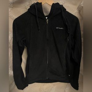 Black Fuzzy Columbia Zip Up Size m